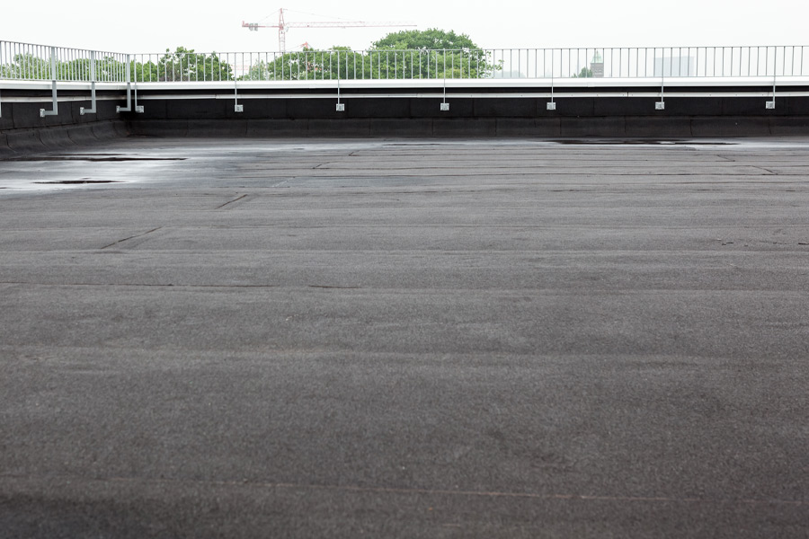 black flat roof