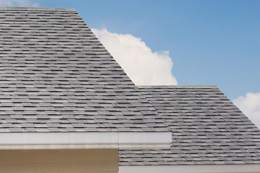 residential gray shingle roof installation